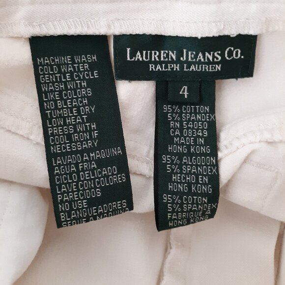 Ralph Lauren Off White Denim Jeans Size 6 - Picture 4 of 4